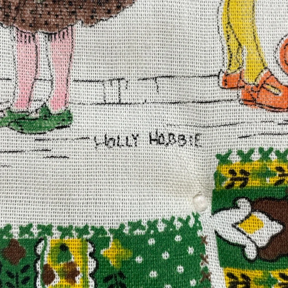 Vintage Holly Hobbie Quilt Blanket Children Kids Play Mat Farmhouse Decor 65x41